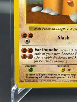 Dugtrio Pokemon TCG SHADOWLESS! Base Set (1999) Vintage Card - Image 4