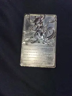 1999 Pokemon 23K Gold Plated Mewtwo Trading Card Burger King Limited Edition - Image 2