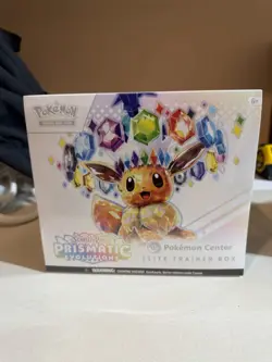 Prismatic Evolutions Pokemon Center ETB Elite Trainer Box Sealed - SMALL RIP DMG - Image 1