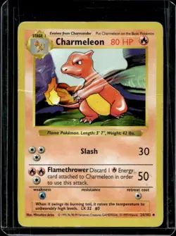 1999 Pokemon Shadowless Charmeleon #24/102 - Image 1