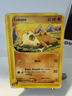 Cubone 103/165 - Pokemon - Expedition - Vintage - Tomokazu Komiya - Damaged!! - Image 4