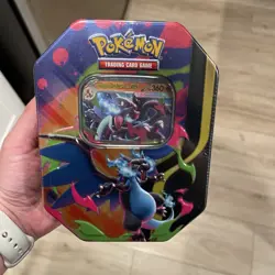 Pokemon Mega Charizard ex Factory Sealed Tin Box - Charizard Y - 4 Booster Packs - Image 1