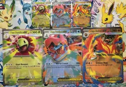 Pokemon Ascended Heroes EX Box Promo Full Set Jumbo x 3 + Normal x 3 (6 Total)NM - Image 1