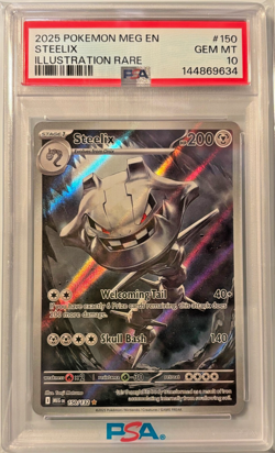 Steelix #150/132 Illustration Rare Mega Evolution Pokemon 2025 PSA 10 - Image 1