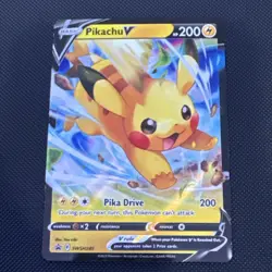 Pokemon TCG Pikachu V SWSH Black Star Promos SWSH285 Holo Promo - Image 1