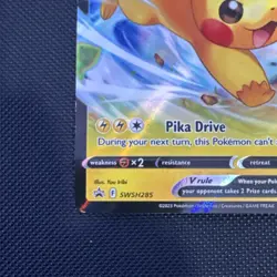 Pokemon TCG Pikachu V SWSH Black Star Promos SWSH285 Holo Promo - Image 4
