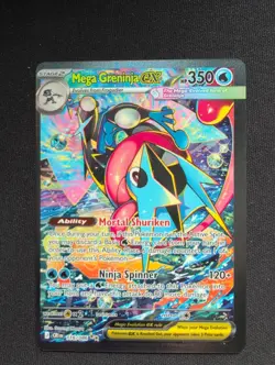 Pokemon Mega Greninja Ex 116 Special Illustration Rare Miscut Error - Image 1