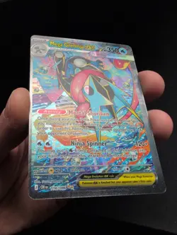 Pokemon Mega Greninja Ex 116 Special Illustration Rare Miscut Error - Image 3