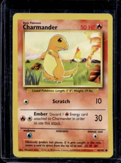 1999 Pokemon Unlimited Charmander Common #46/102 - Image 1