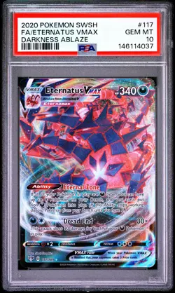 Pokemon Sword & Shield Darkness Ablaze Eternatus VMAX 117/189 Full Art PSA 10 - Image 1
