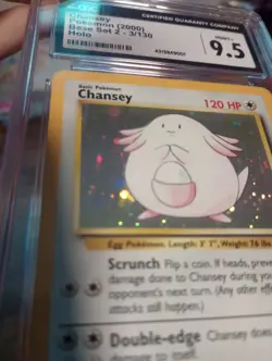 Chansey 3/130 Holo Rare - POP 9 - Base Set 2 - CGC 9.5 MINT+ Pokemon TCG WotC - Image 3