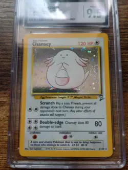 Chansey 3/130 Holo Rare - POP 9 - Base Set 2 - CGC 9.5 MINT+ Pokemon TCG WotC - Image 5