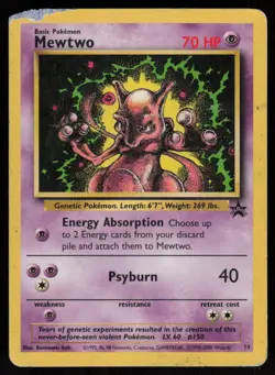 Mewtwo 14 Promo Wizards Black Star Promos Pokemon Damaged - Image 1