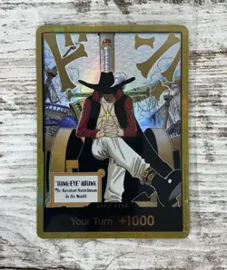 Don Card Dracule Mihawk One Piece The Azure Sea's Seven Foil Gold Your Turn 1000 - Image 1