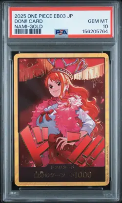 One Piece Nami Gold DON!! Japanese Heroines PSA 10 - Image 1
