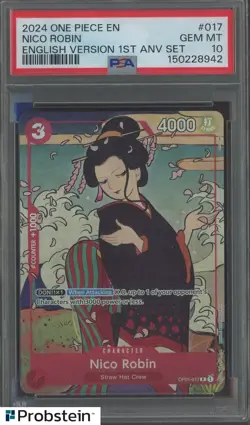 2024 One Piece English Version 1st Anniversary Set #017 Nico Robin PSA 10 - Image 1