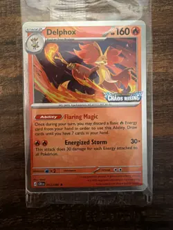 Delphox 013/086 Stamped Promo SEALED Chaos Rising Pokemon Card Best Buy Promo 🔥 - Image 1