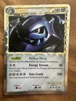 Steelix Prime Unleashed Ultra Rare Holo Pokemon TCG 87/95 Mp - Hp Card - Image 1