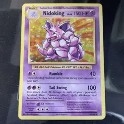 Nidoking 45/108 - 2016 XY Evolutions Holo Rare Pokemon Card Psychic LP Condition - Image 1