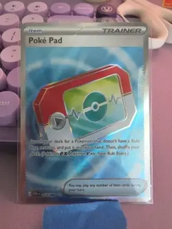 Pokemon Poke Pad 113/088 POR Trainer Item Full Art Holo Uncommon Card - Image 1