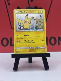 Pikachu SM162 Holo SWIRL Black Star Promo Card Sun & Moon Pokemon TCG 2019 VLP - Image 2