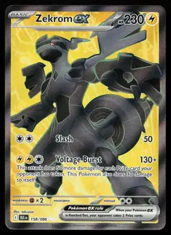Zekrom ex 158/086 Ultra Rare Black Bolt Pokemon Card - Image 1