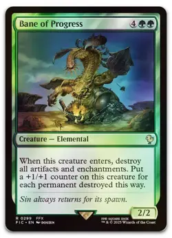 Bane of Progress (Surge Foil) #299 (NM) Final Fantasy FIC Magic MTG - Image 1