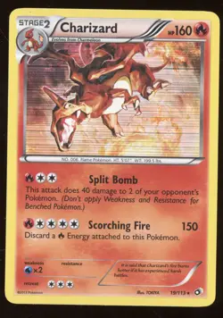 2013 Black & White Legendary Treasures Charizard Holo Rare #19/113 - Image 1