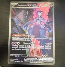 Pokemon TCG Team Rocket's Mewtwo ex 231/182 Destined Rivals Holo SIR 280HP - Image 1
