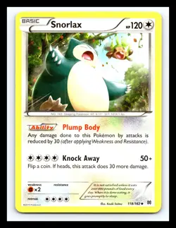 💥 Snorlax 118/162 Uncommon BREAKthrough Pokemon 2015 - Non Holo - Image 1