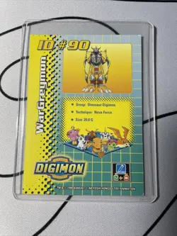 2001 Bandai Digimon TCG ID#90 WarGreymon Holo Card DP460 - Image 2