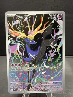 Xerneas 091/086 Me04: Chaos Rising Holo Illustration Rare Pokemon Pack Fresh A+ - Image 1