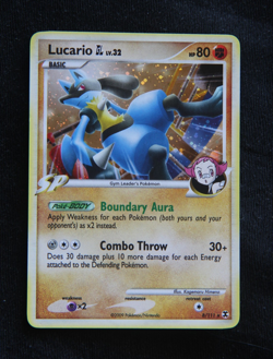 Pokemon "Lucario GL Lv.32" 8/111 *Holo* Set:Rising Rivals - English - Excellent+ - Image 1