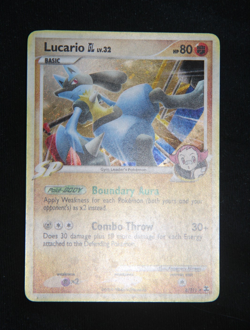 Pokemon "Lucario GL Lv.32" 8/111 *Holo* Set:Rising Rivals - English - Excellent+ - Image 3