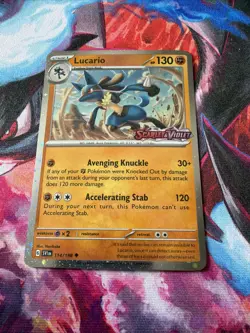Lucario ex Pokemon Scarlet and Violett 114/198 English, Stamped, Cosmos Holoo - Image 1