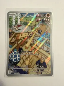 Pokemon TCG Timburr 183/167 Twilight Masquerade 🎆 - Image 1