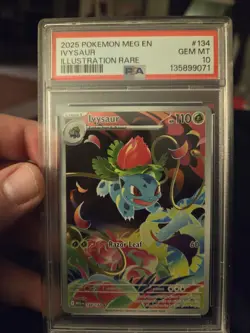 2025 POKEMON MEGA EVOLUTION IR ILLUSTRATION RARE IVYSAUR 134/132 PSA 10 - Image 1