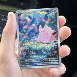Pokemon TCG Clefairy Illustration Rare Full Art Holo 202/165 English 2023 - Image 1