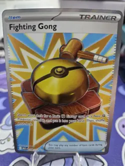 Pokemon Fighting Gong Trainer Item Full Art Holo Me01 Mega Evolution 168/132 - Image 1