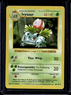 1999 Pokemon Shadowless Ivysaur #30/102 - Image 1