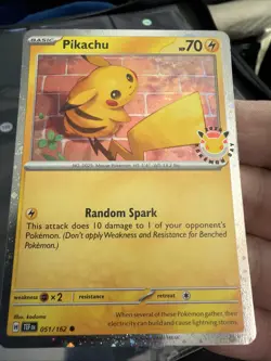 Pikachu 051/162 2026 Pokemon Day Stamped Promo 30th Anniversary TCG Z140 - Image 1