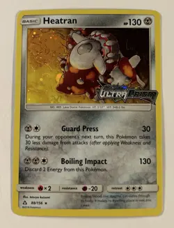 Heatran 88/156 Holo Stamped Prerelease Pokemon Ultra Prism Promo ENG LP - Image 1