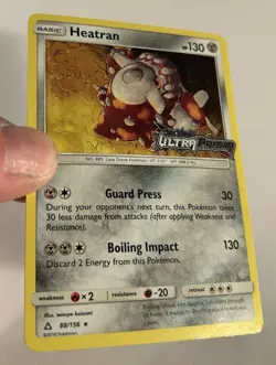 Heatran 88/156 Holo Stamped Prerelease Pokemon Ultra Prism Promo ENG LP - Image 3