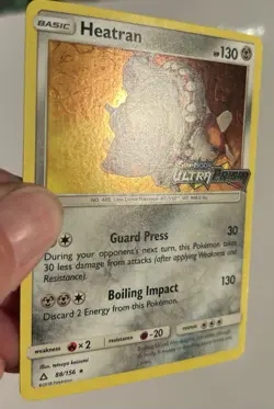 Heatran 88/156 Holo Stamped Prerelease Pokemon Ultra Prism Promo ENG LP - Image 4