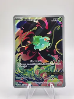 Pokemon TCG Mega Evolution Bulbasaur 133/132 Illustration Rare Stamped Promo - Image 1