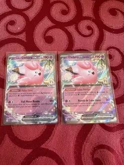 Lillie's Clefairy ex 076/217 Rare Ascended Heroes Pokemon Spanish English Lot - Image 1