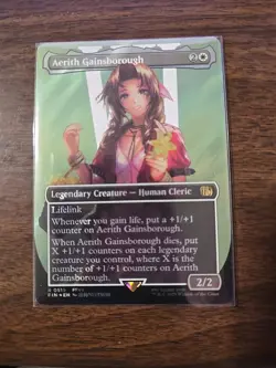 Magic The Gathering Aerith Gainsborough (Borderless) Final Fantasy Foil - Image 1