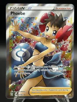 Pokemon TCG Phoebe Sword & Shield Battle Styles 161/163 Holo Full Art - Image 1