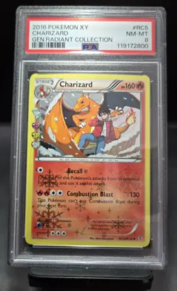 2016 Pokemon XY Charizard RC5/RC32 PSA 8 NM Mint Generations Radiant Collection - Image 1
