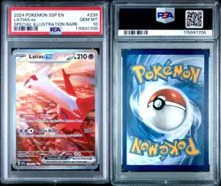 Pokemon Latias EX TCG Surging Sparks 239/191 Special Illustration Rare PSA 10 - Image 3
